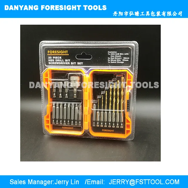 20pcs drill and bit set