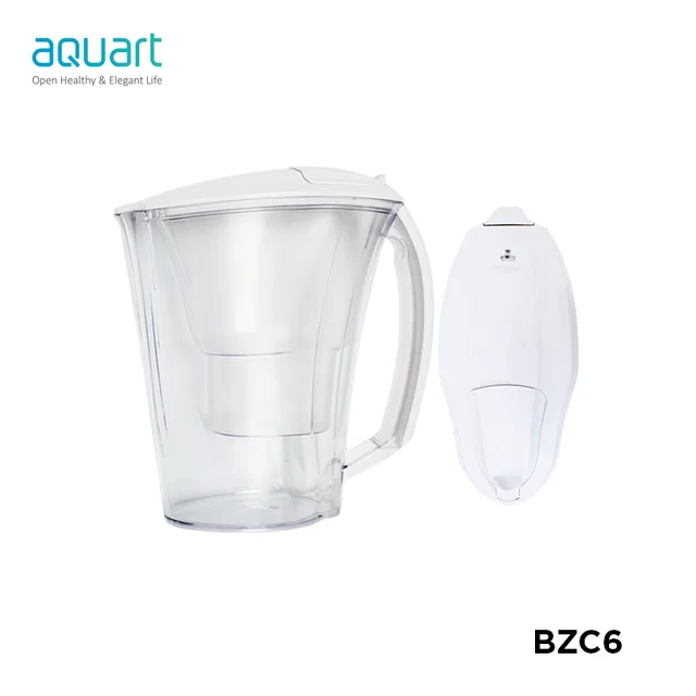 BPA Free Activated Carbon Alkaline Portable Water FilterJug Remove Impurities Chlorine Metals 2.5L Water Filter Pitcher