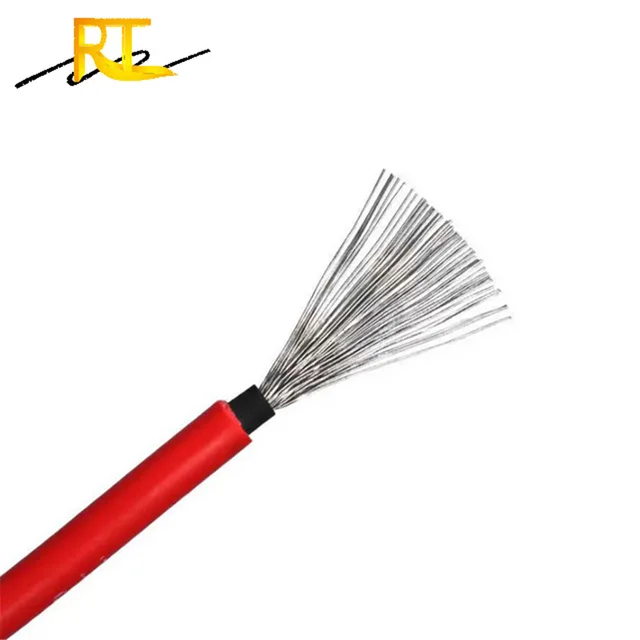 OEM pv1f irradiation red black 6mm2 4mm twin 2x10mm dc pv solar cable pure copper 95mm 500M tuv