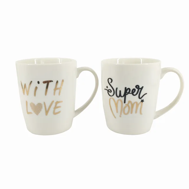 13oz new bone china mug with roast fake gold flower