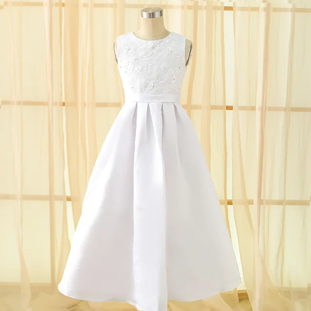Embroidered flower girl dress