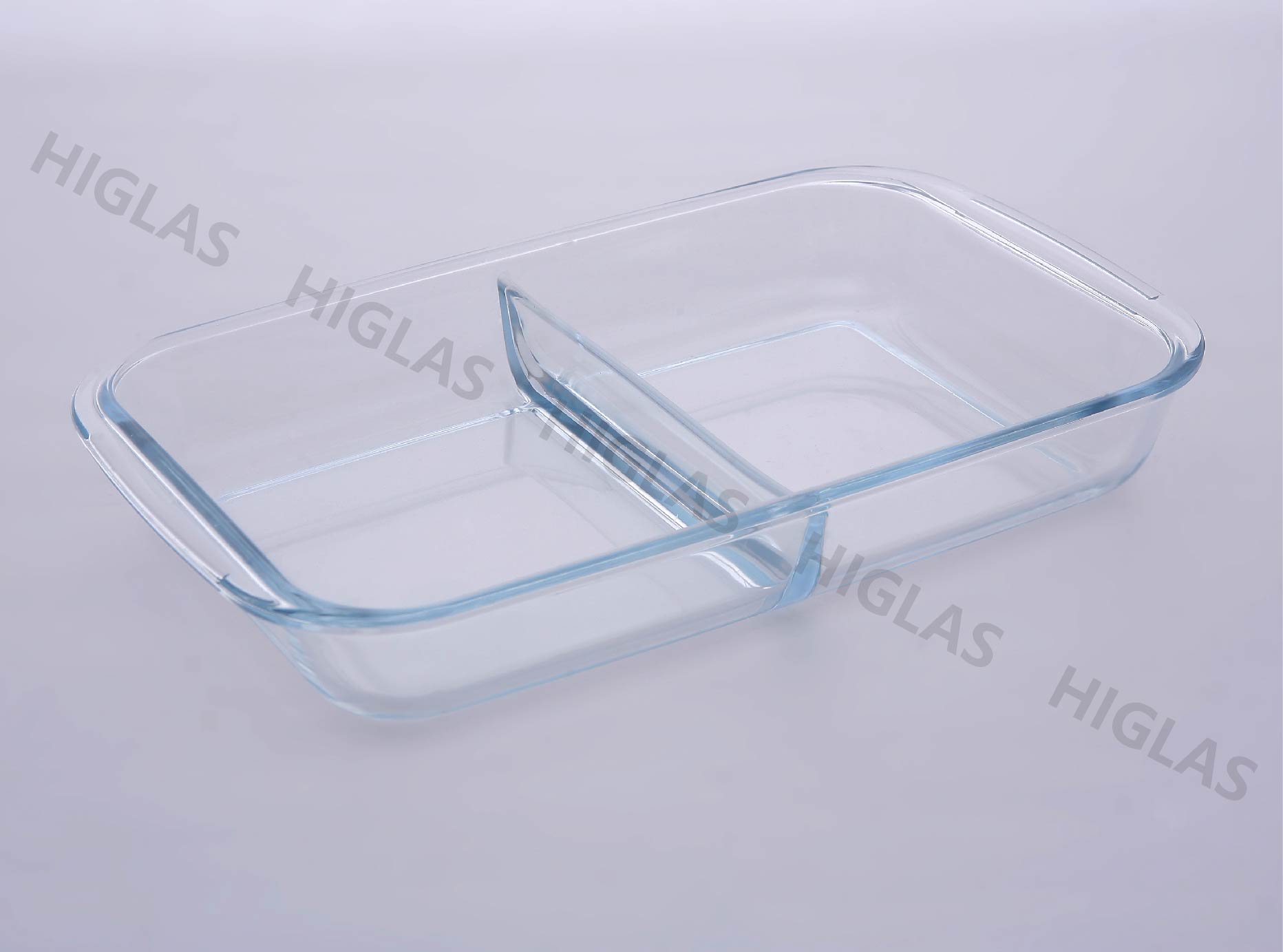 1.5l/2.2l/2.9l Borosilicate Glass Baking Dish With Divider