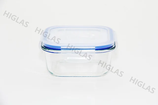 1.1l/0.75l/0.45l/0.3l Square Borosilicate Glass Food Container With Pp Lid