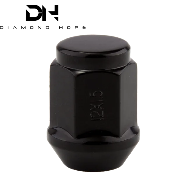 3/4'' hex M12*1.25 black wheel nut
