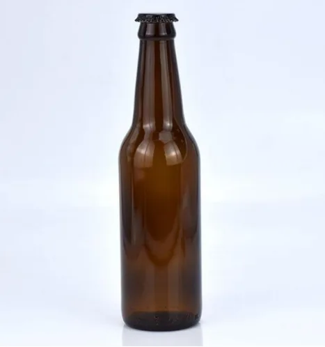 China cheap price wholesale 550ml clear wine glass beer bottles with metal cap