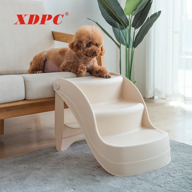High quality indoor folding plastic cat dog stair for bed