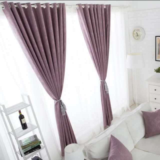 Linen look curtain
