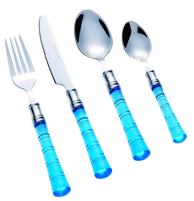 Stainless Steel Cutlery Set with Plastic Handle