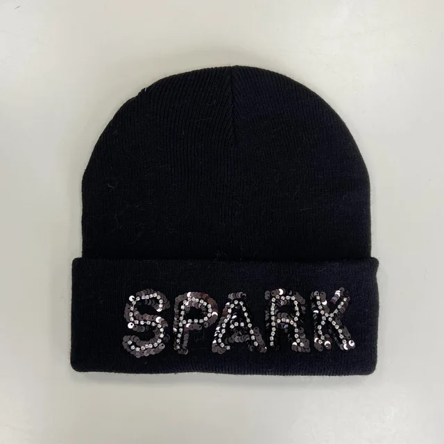Rib knit hat（with decorations）
