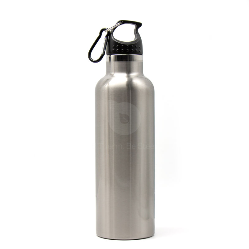 Stainless Steel Vacuum Insulated Sport Water Bottle Carabiner 700 ml 24 oz