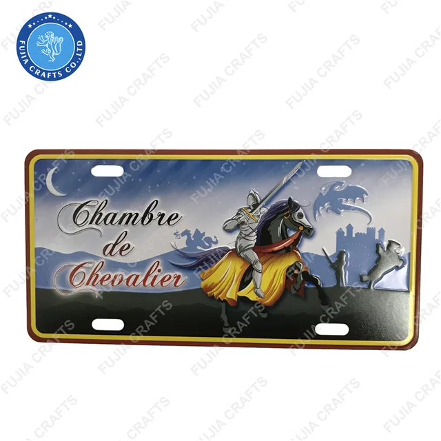 Custom print landscape painting metal souvenir postcard with 3d effect