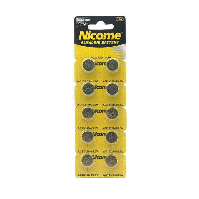 Alkaline Button Cell Battery Ag13 Lr44 1.5v