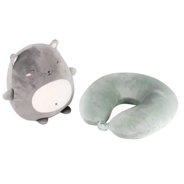 U shape microbeads 2 in 1 neck pillow