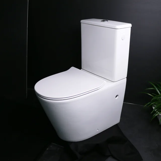 New short 61cm design toilet ceramic rimless back to wall Two Piece european WC Toilet