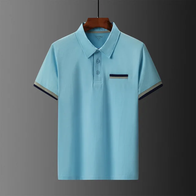 Men's short sleeve cotton polo shirt