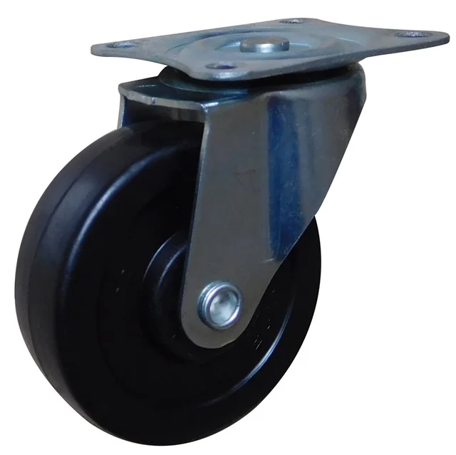 Light duty 2 inch black hard rubber swivel caster