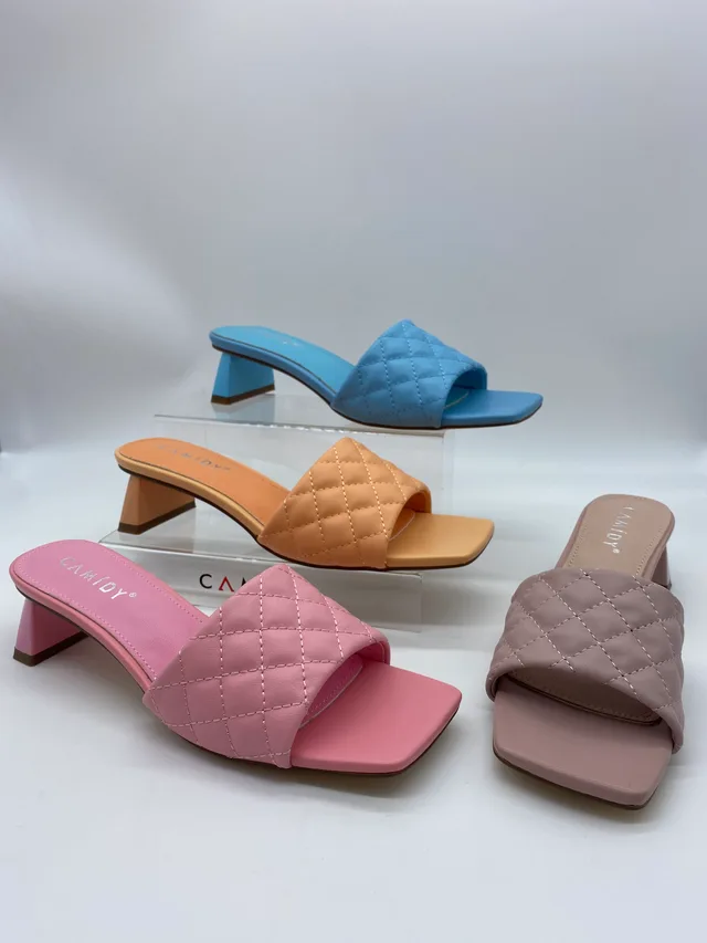 CAMIDYSS2021 women's sandals square head with chunky heels fashion PU women's shoes