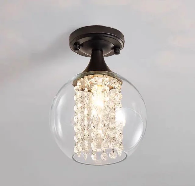 Hanging glass shade moden pendant light