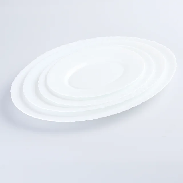 Opal porcelain glass plate