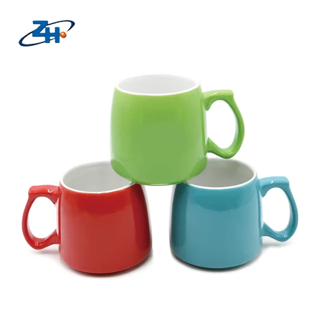 20oz ceramic customized glazed mug promotional colorful cup