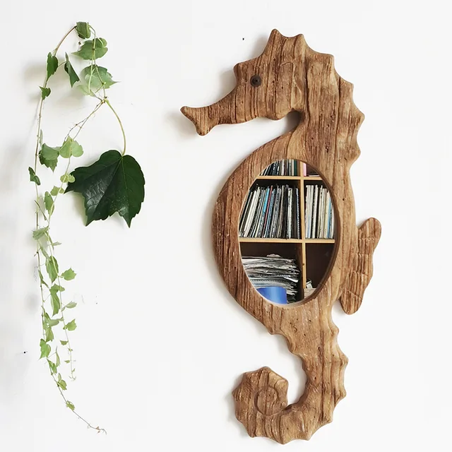 Wood wall mirror