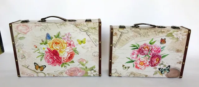 Wooden Suitcase Set Of 2