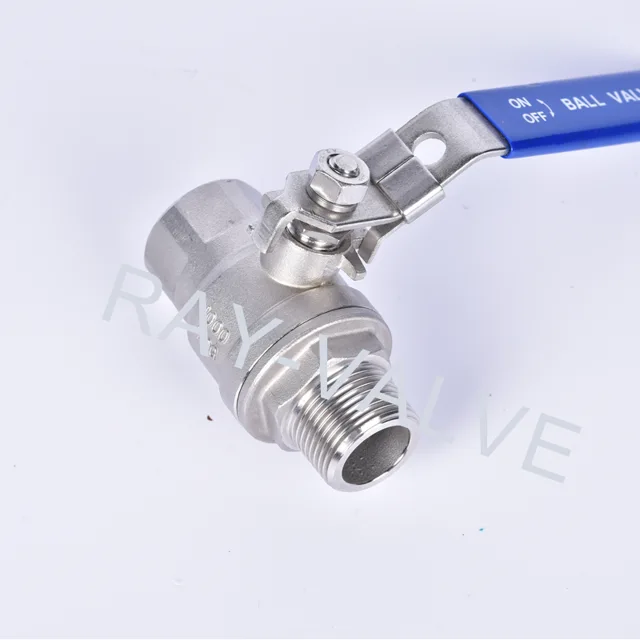 2 piece1000 psi ball valve male and female thread