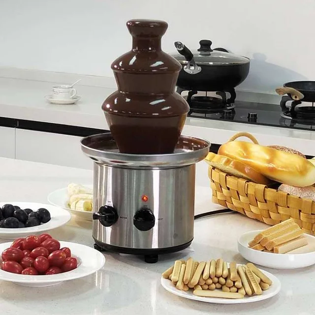3-tier stainless steel chocolate fountain