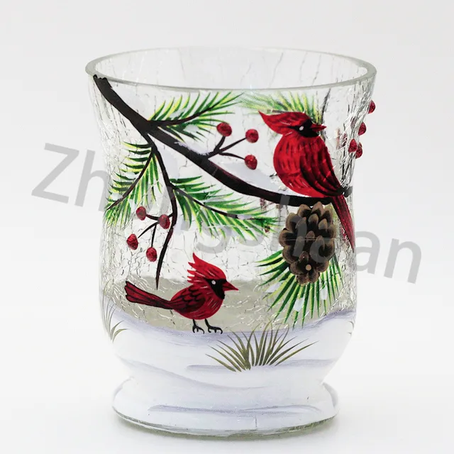 Hand Painted Candle Holder (Christmas)
