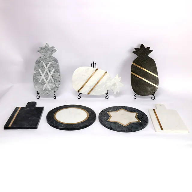 Customized natural marble CHEESE BOARD pizzaa plate