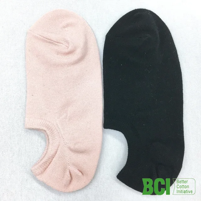 Womens invisible socks with responsible cotton from BCI