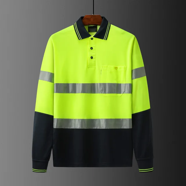 Men's long sleeve HIVIS polo shirt