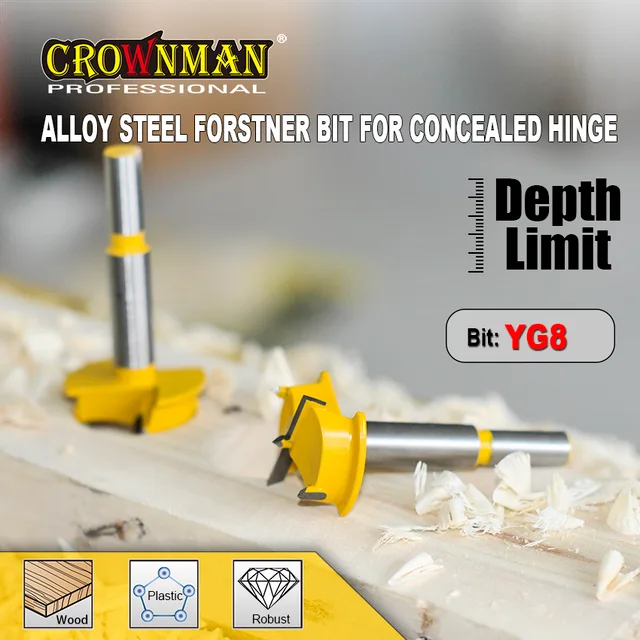 CROWNMAN Forstner Drill Bit For Concealed Hinge