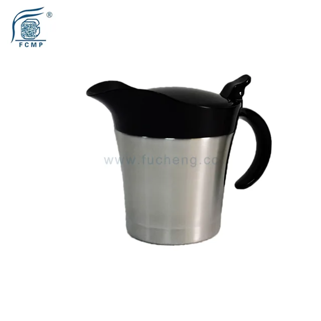 Stainless Steel kitchenware Gravy and Sauce Boat Double Wall Gravy Boat With Spout & Lid