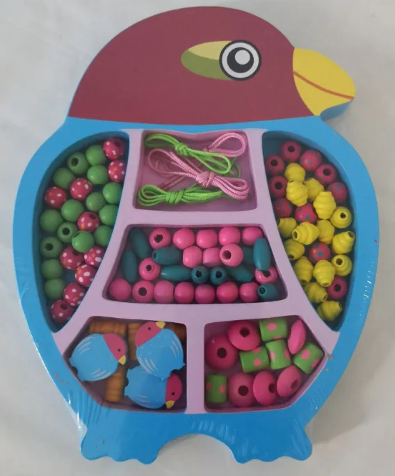 Animal wooden beads set