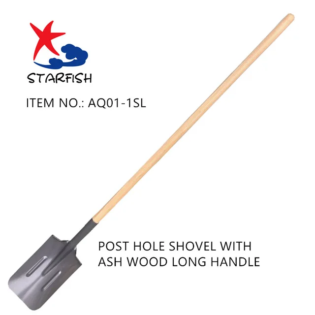 Post Hole Shovel With Ash Wood Long Handle