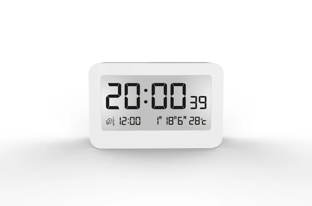 New design big display LCD clock with touch button S8839 with thermometer