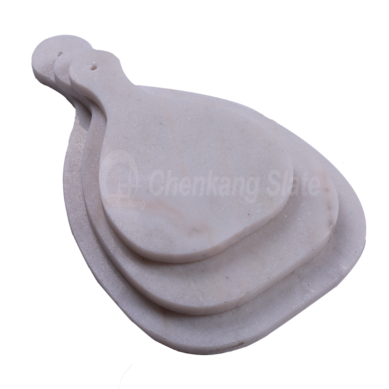 White Marble cheese board with handle
