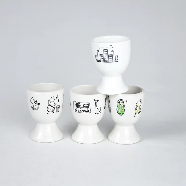 Porcelain Egg Cup with Decal Printing