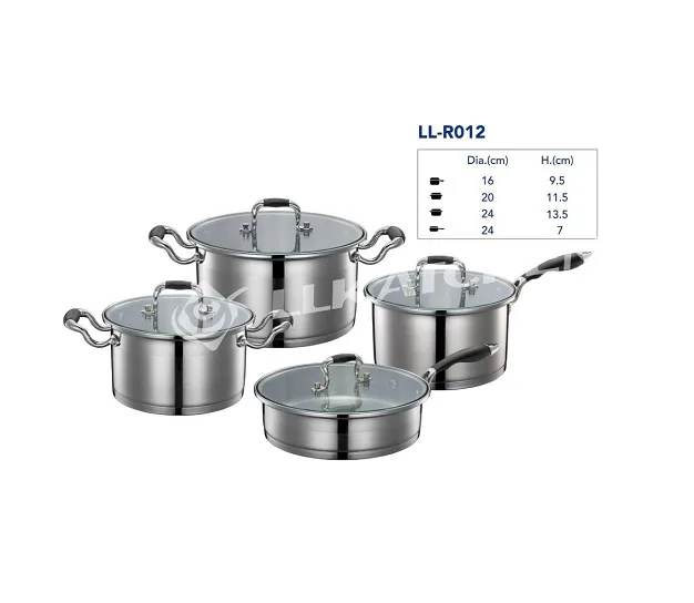 Stainless steel 8pcs cookware set
