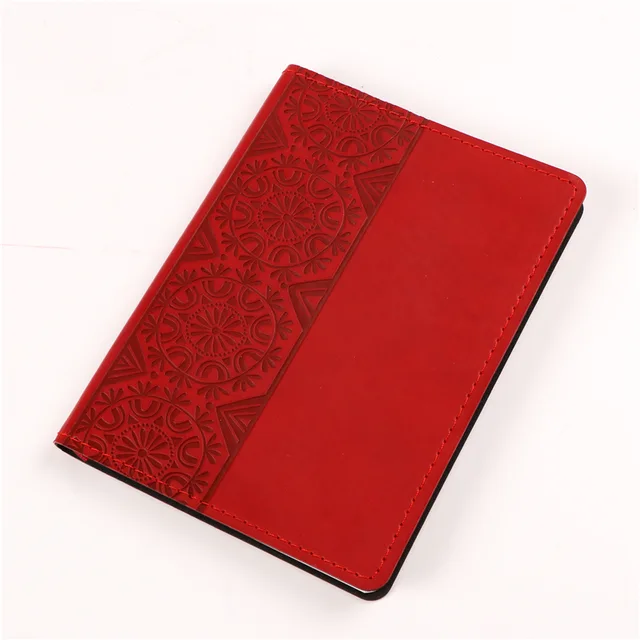 Promotional custom size red leather notebook