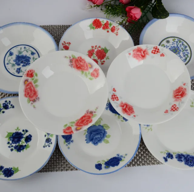 In-glazed ceramic plate ceramic soup plate