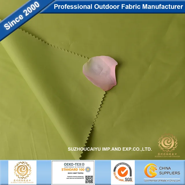 Nylon 190T Polyester PVC for Raincoat
