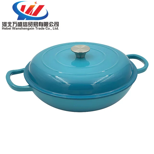 30cm Cast Iron Enamel Shallow Casserole
