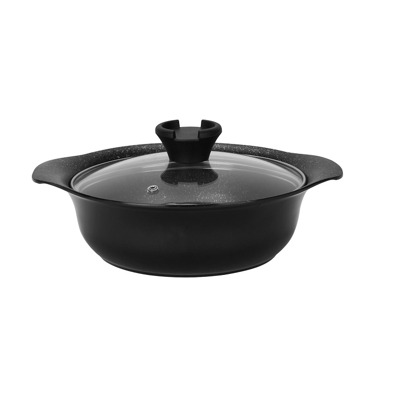 Die-casting alloy aluminum non-stick cooking table pot with IH