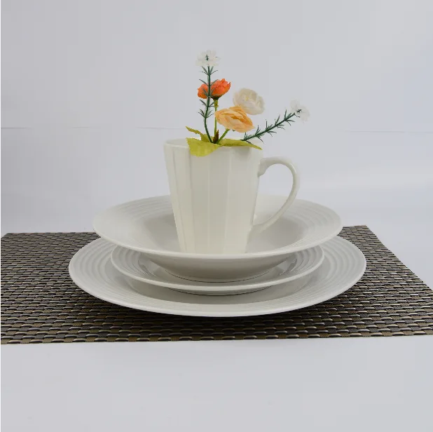 Porcelain embossed dinner set with deal