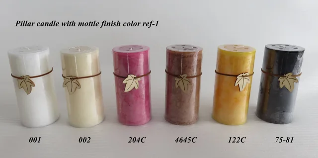 Solic color mottle candle