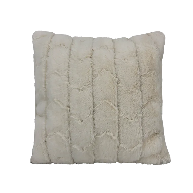 Embossed Rabbit Fur Cushion