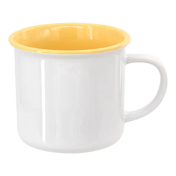 Two-Tone Ceramic Enamel Mug w/ Flared Rim (Inner Color)