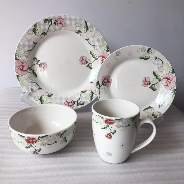 Porcelain Dinner Set With Decal